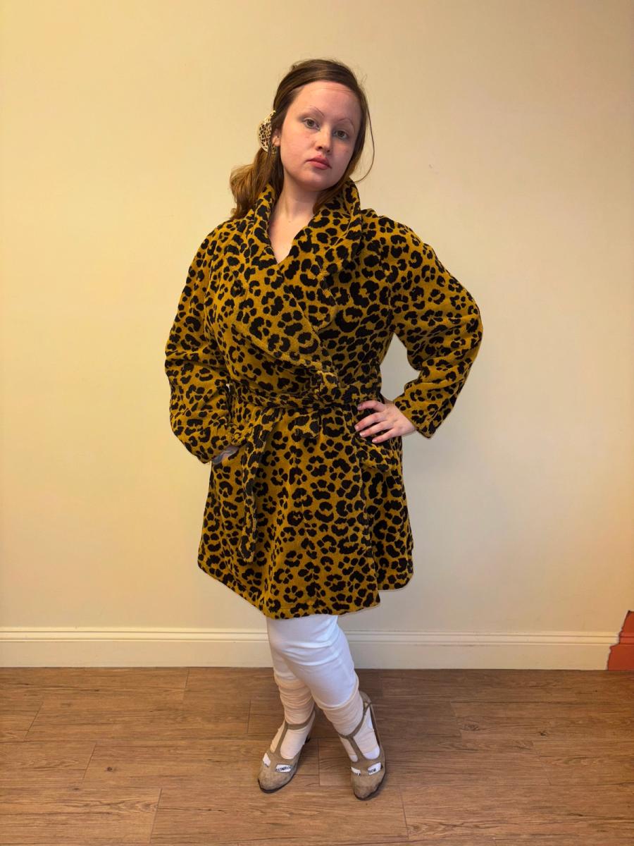 90s Chantal Thomass Leopard Print Robe Coat  product image