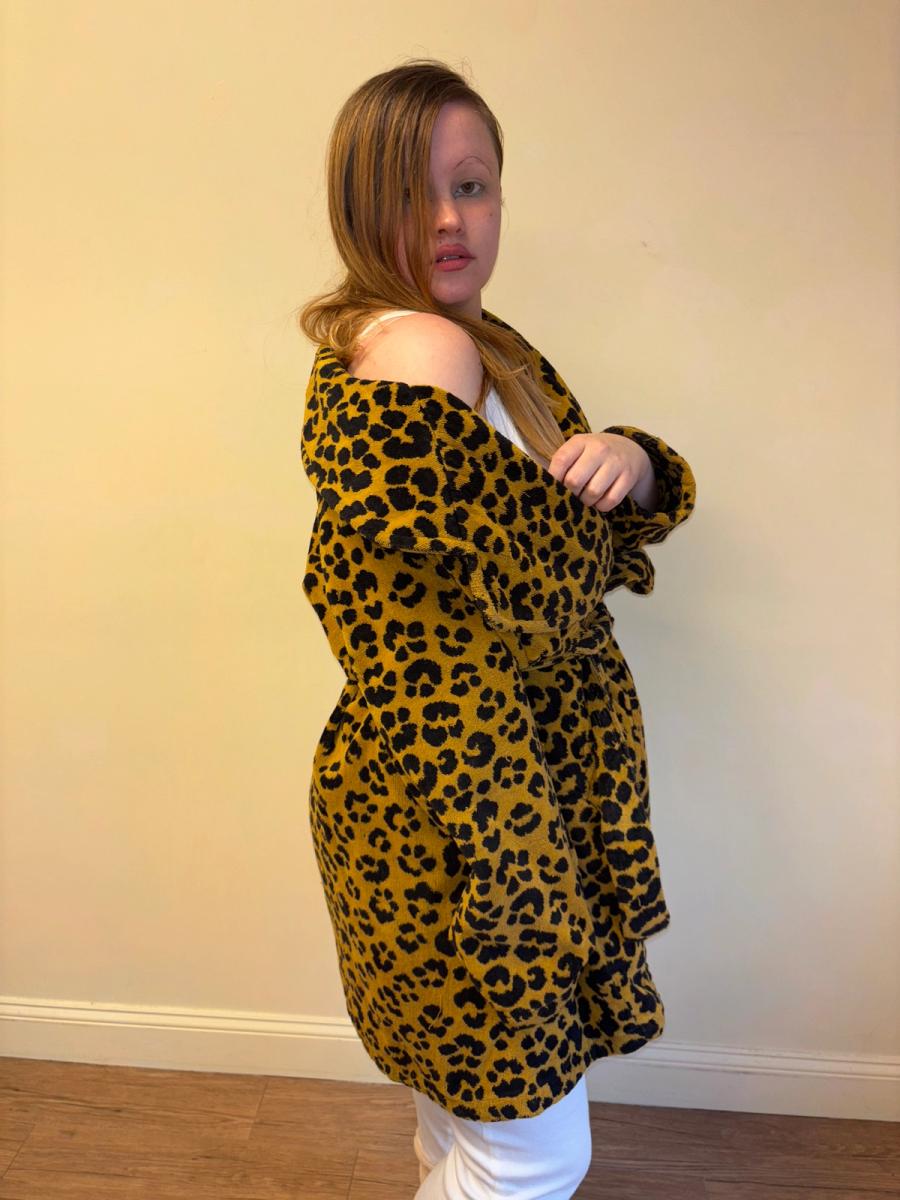90s Chantal Thomass Leopard Print Robe Coat  product image