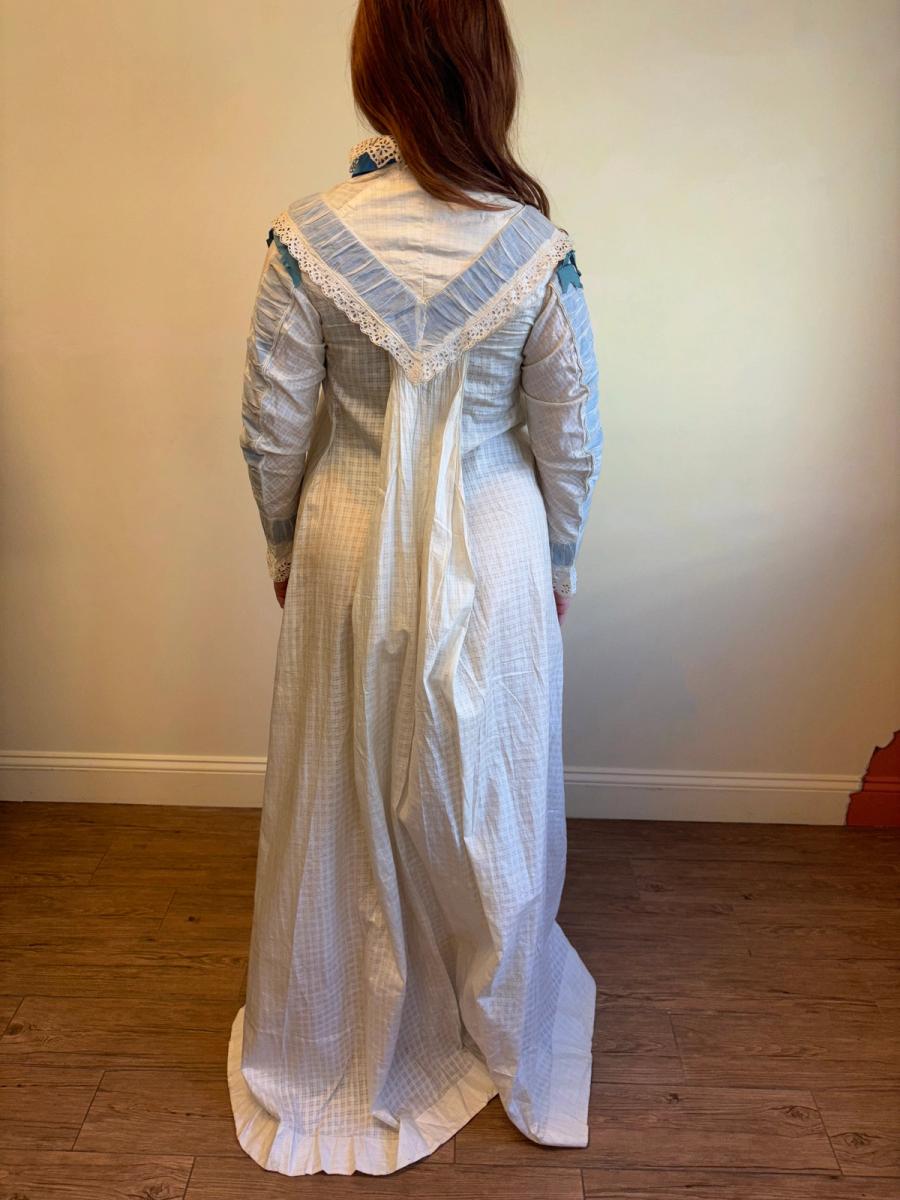 Victorian Dressing Gown with Blue Ribbons product image