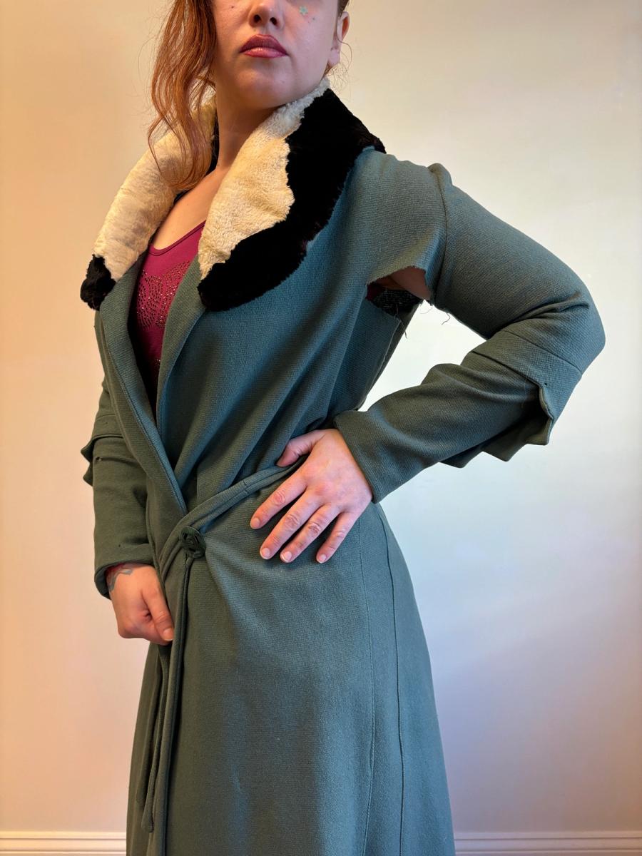 1920s or early 1930s Celadon Deco Coat  product image
