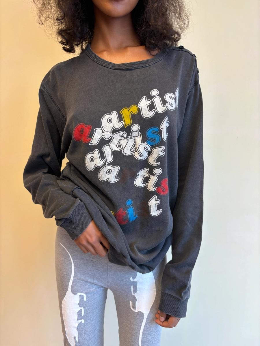 80s Sonia Rykiel "Artist" Sweatshirt Dress