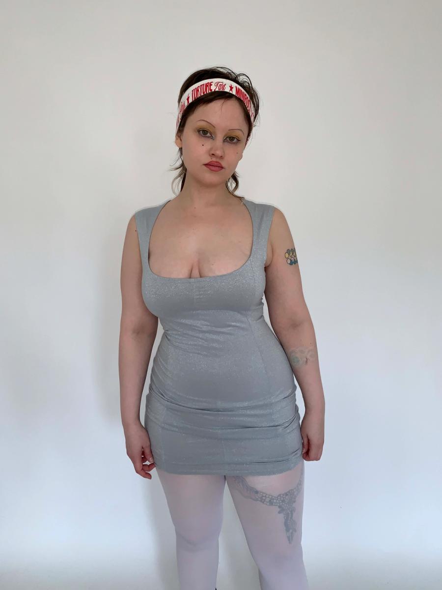 80s/90s Pam Hogg Glitter Bodycon Dress  product image