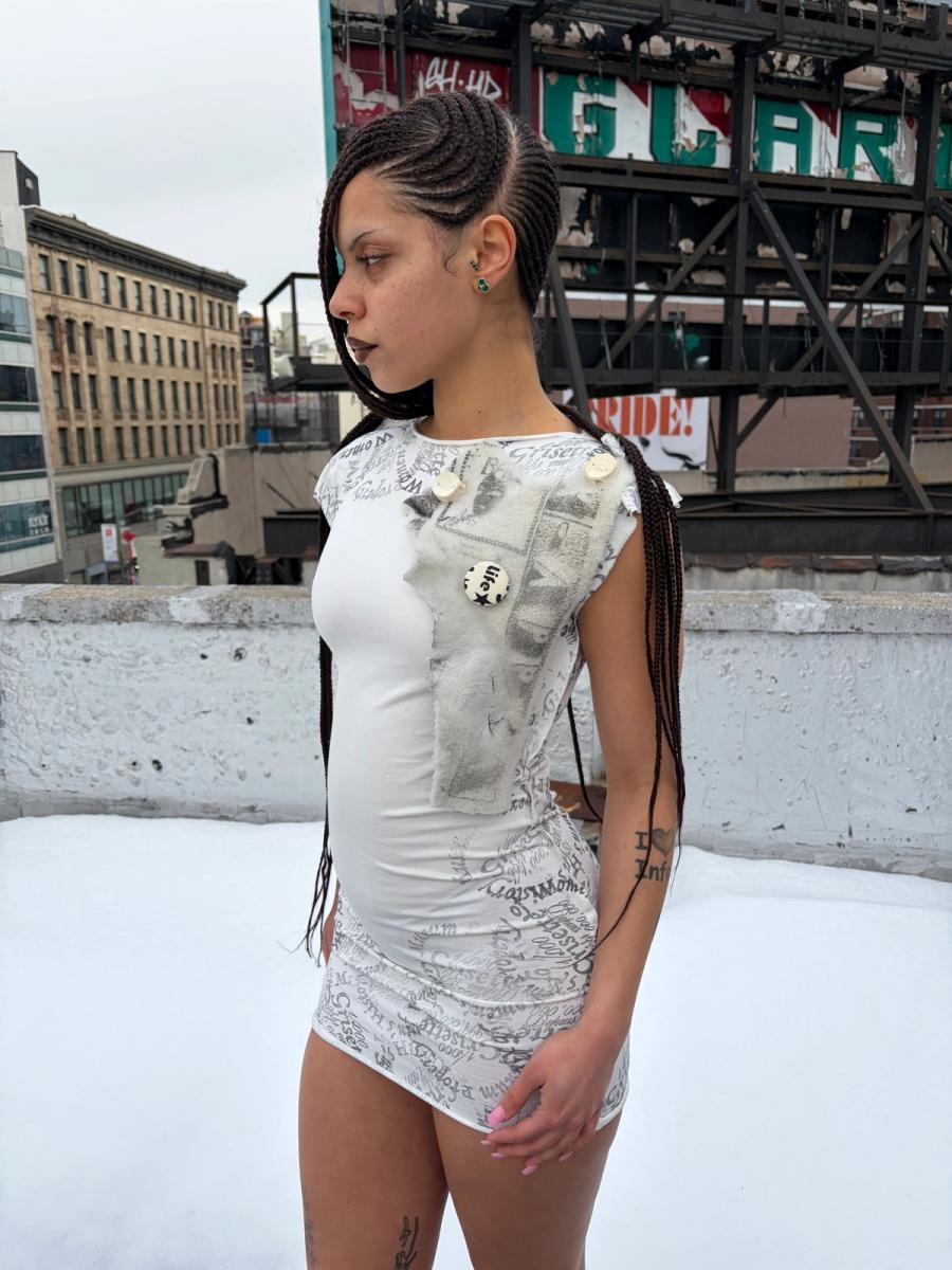 Grisette Printed Fur Minidress product image