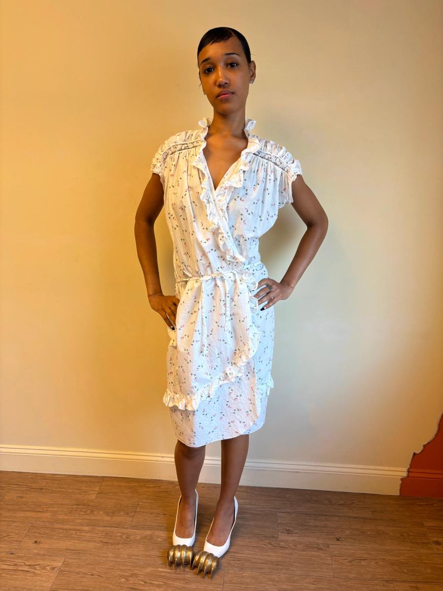 1980s Chantal Thomass Rosebud Peignoir Wrapdress  product image