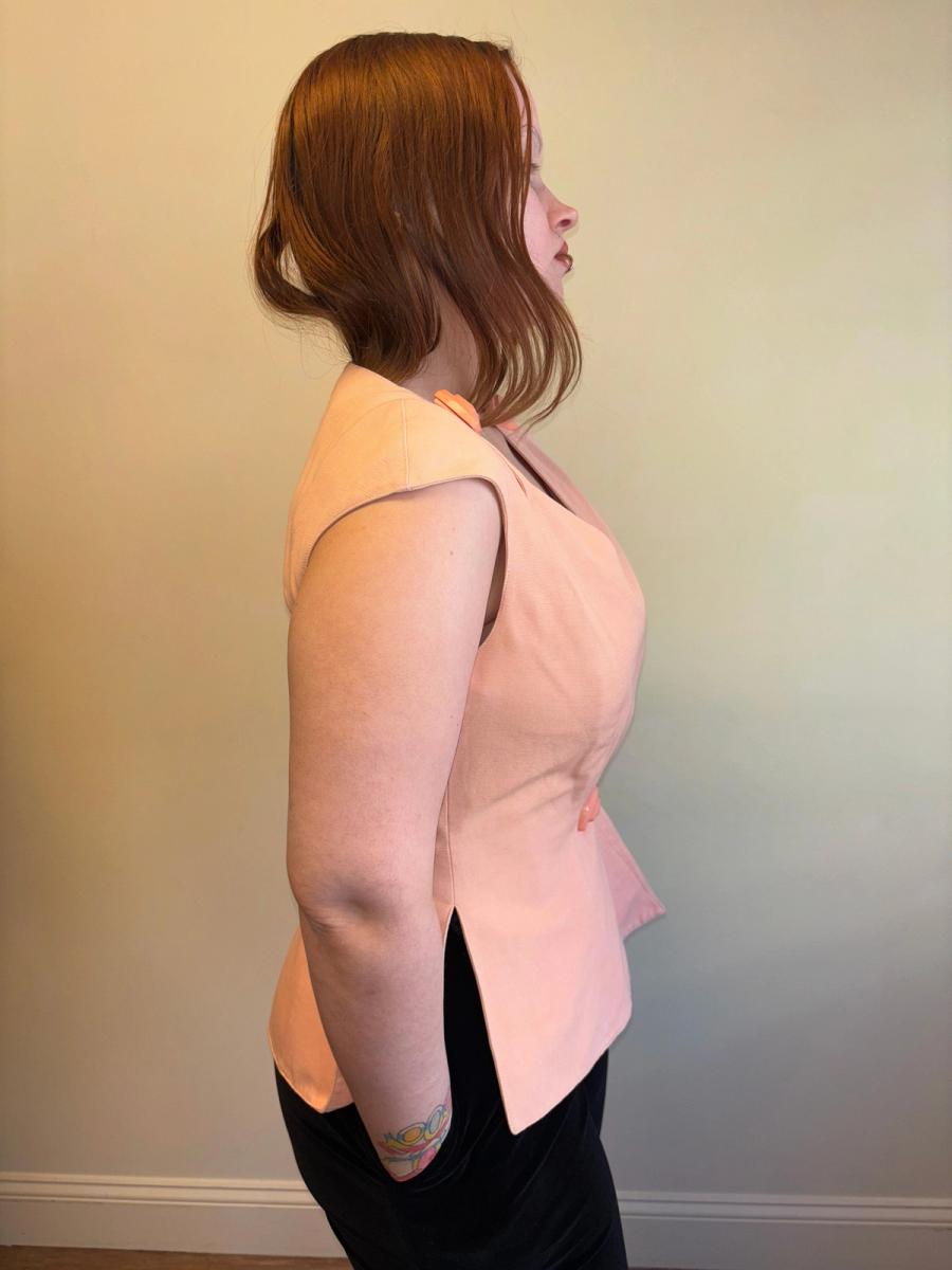 80s Thierry Mugler Sculptural Pink Top product image
