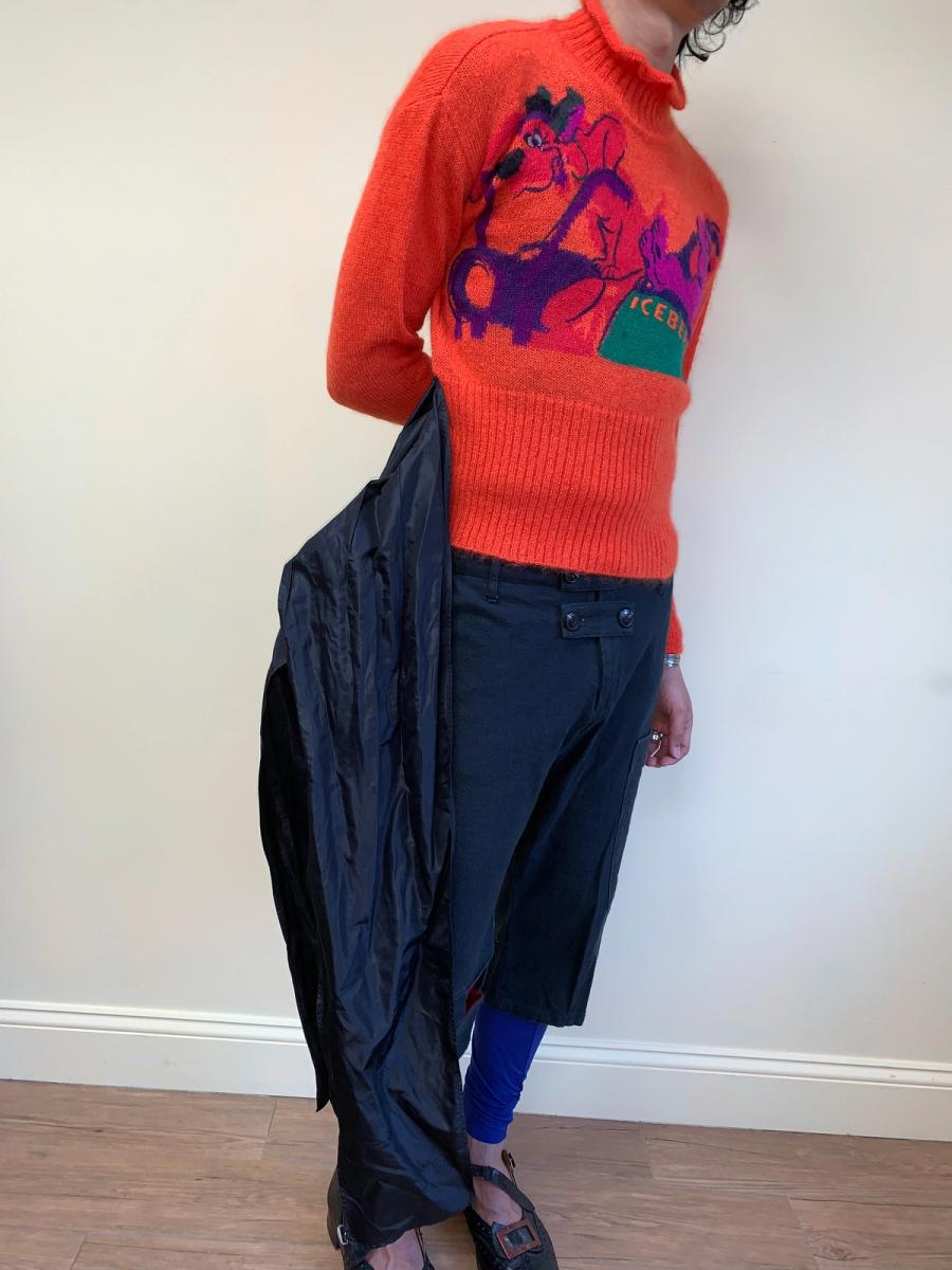 80s Iceberg Cartoon Dog Sweater With Sash product image