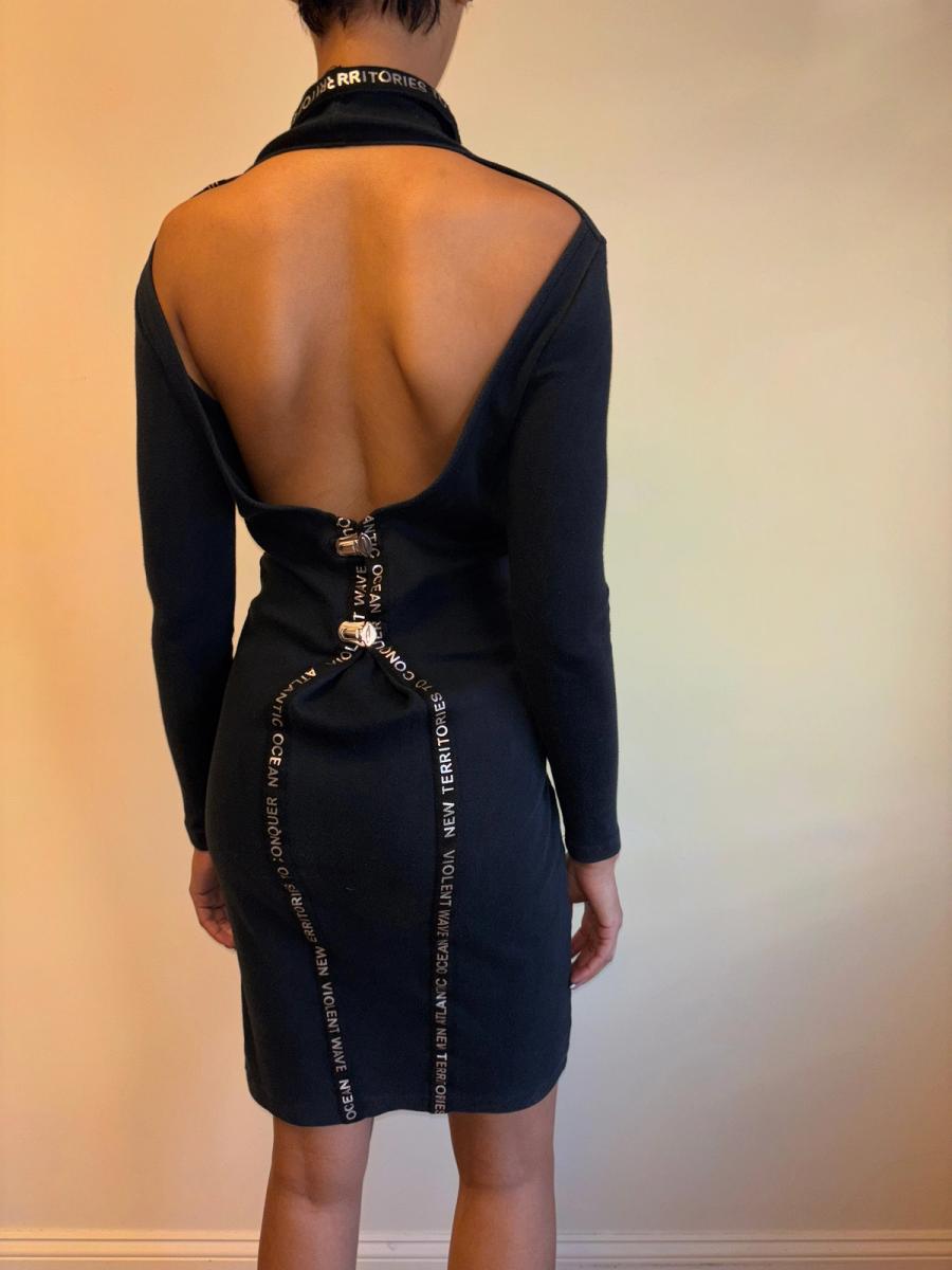 80s Kansai Yamamoto Suspender Clip Text Dress product image