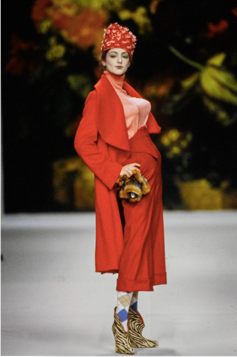 Vivienne Westwood 'Vive La Cocotte' Gold Label Knitwear Cheetah Tufted Hat product image