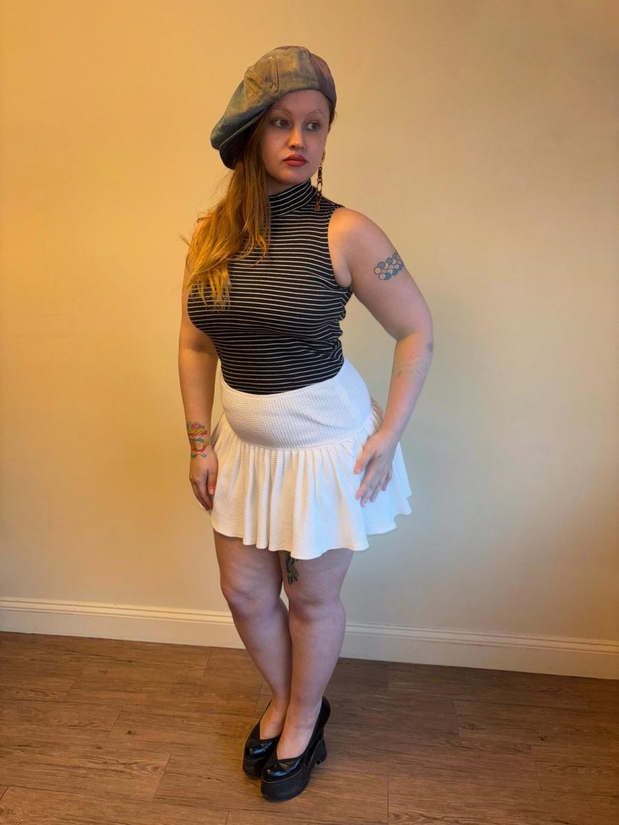 80s Norma Kamali Thermal Skirt product image