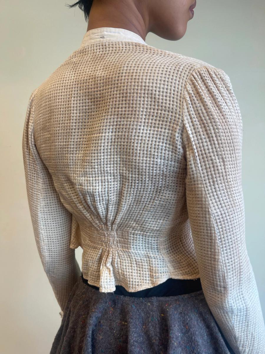 Antique Edwardian Monkscloth Shirtwaist  product image