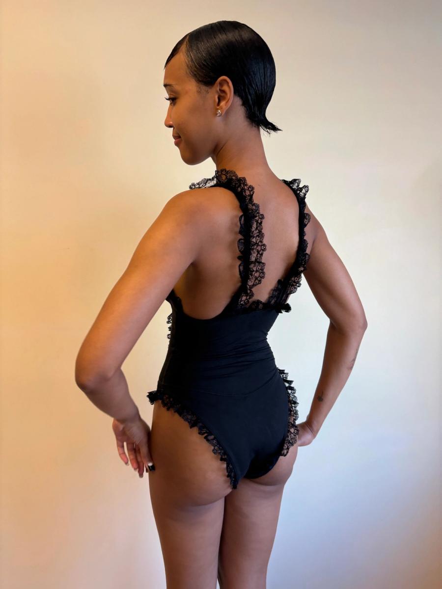 Vintage Moschino Lace-trimmed Bodysuit product image
