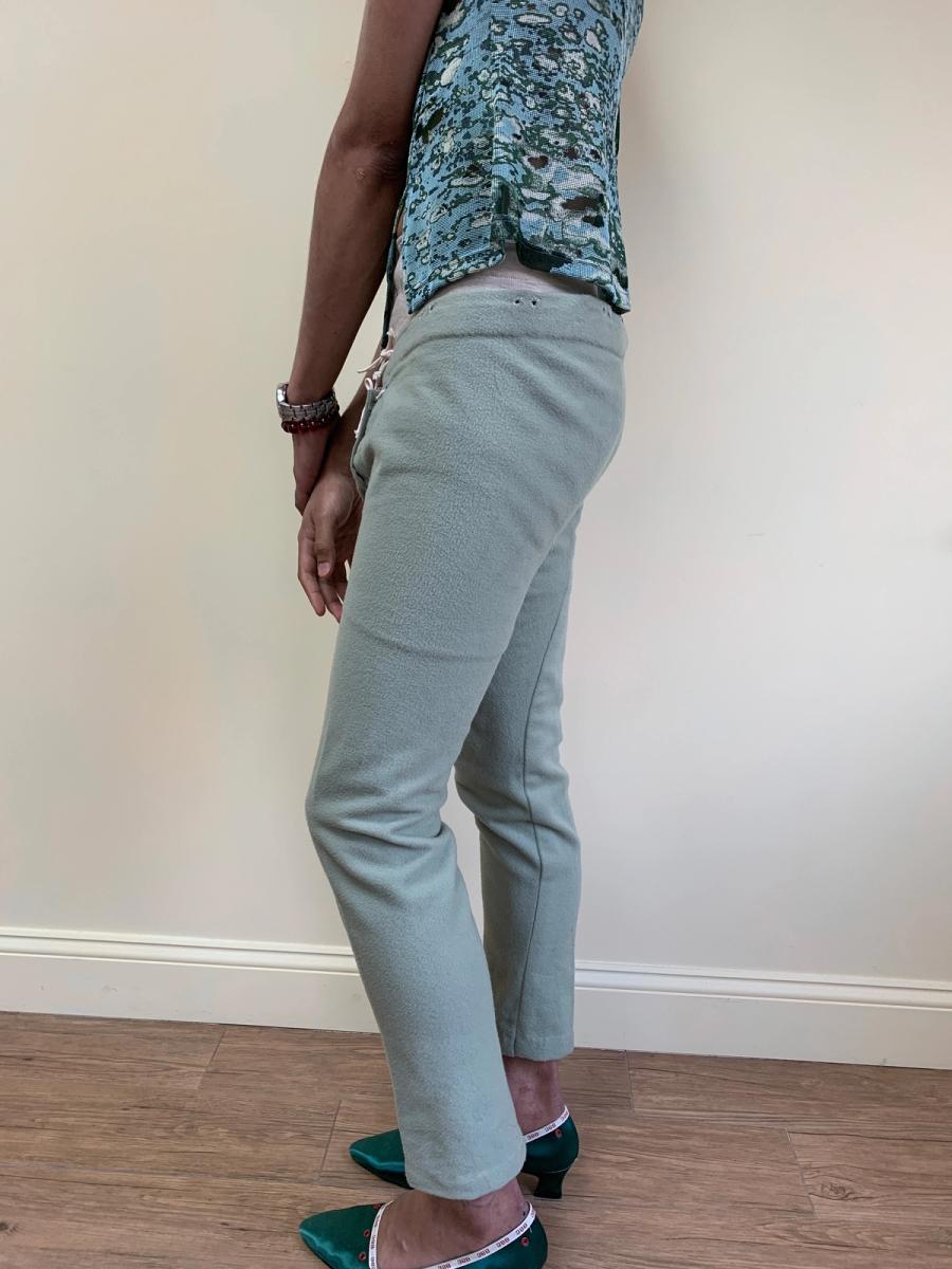 1700s Style Green Codpiece Costume Pants product image