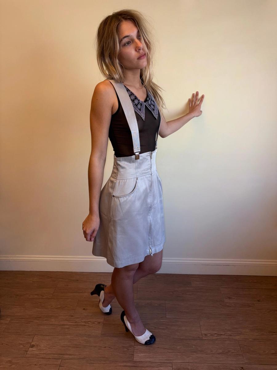 Vintage Claude Montana Suspender Skirt product image