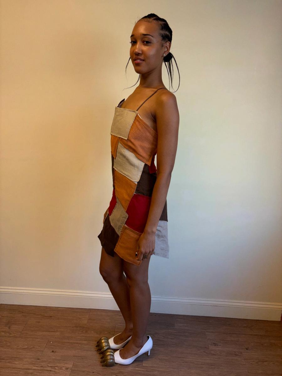 90s Italian Patchwork Dress product image
