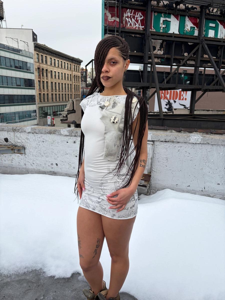 Grisette Printed Fur Minidress product image