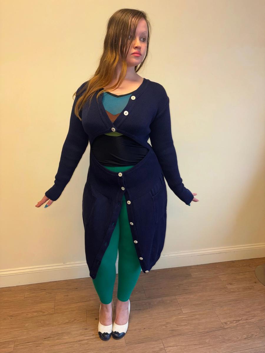 80s Richmond Cornejo Knit Cutout Dress product image