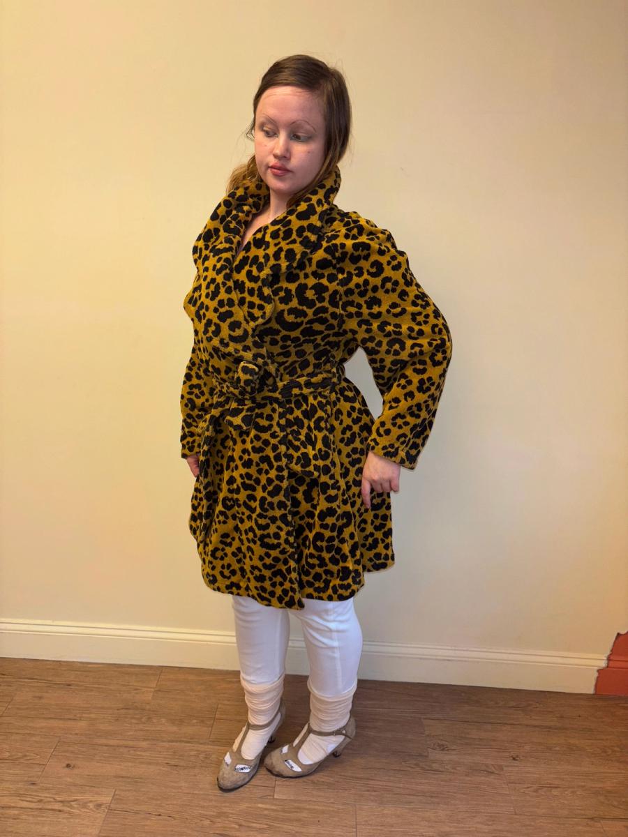 90s Chantal Thomass Leopard Print Robe Coat  product image