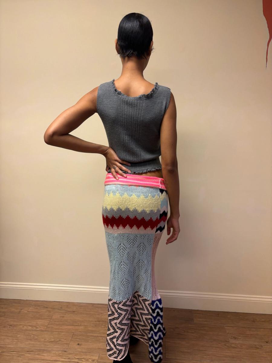 Nozomi Ishiguro Haute Couture Knit Maxi Skirt product image