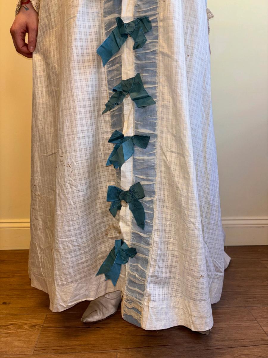 Victorian Dressing Gown with Blue Ribbons product image