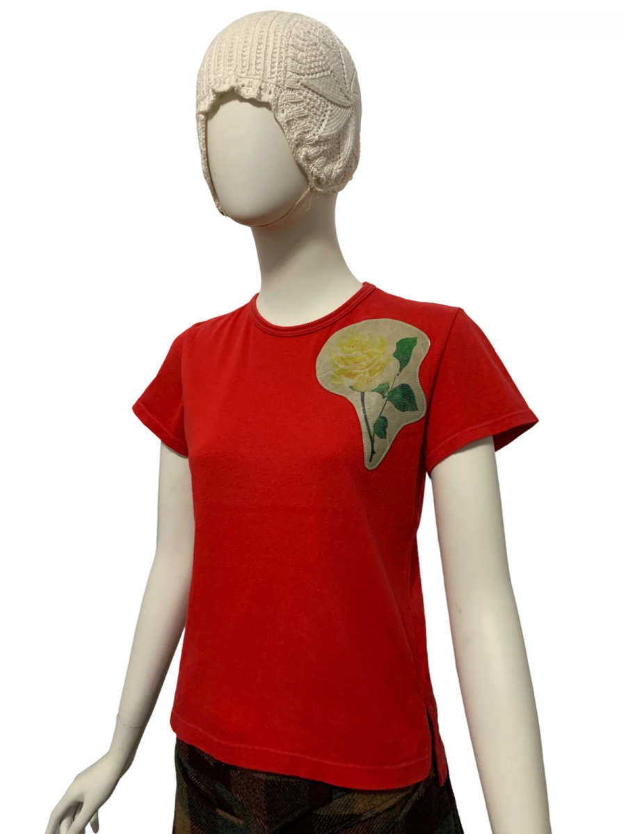 Beauty: Beast Leather Rose Patchwork Top product image