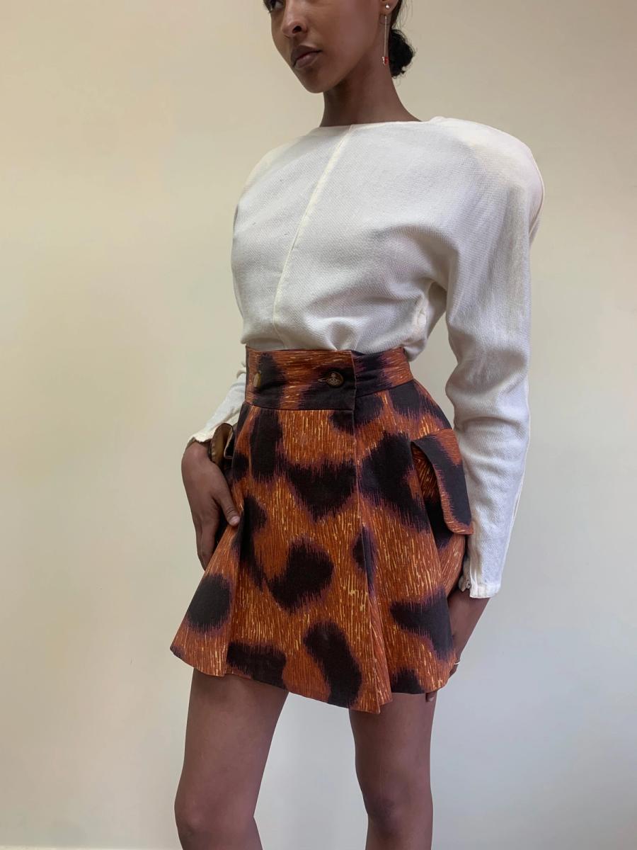 Vivienne Westwood Rare SS94 Café Society Cheetah Skirt product image