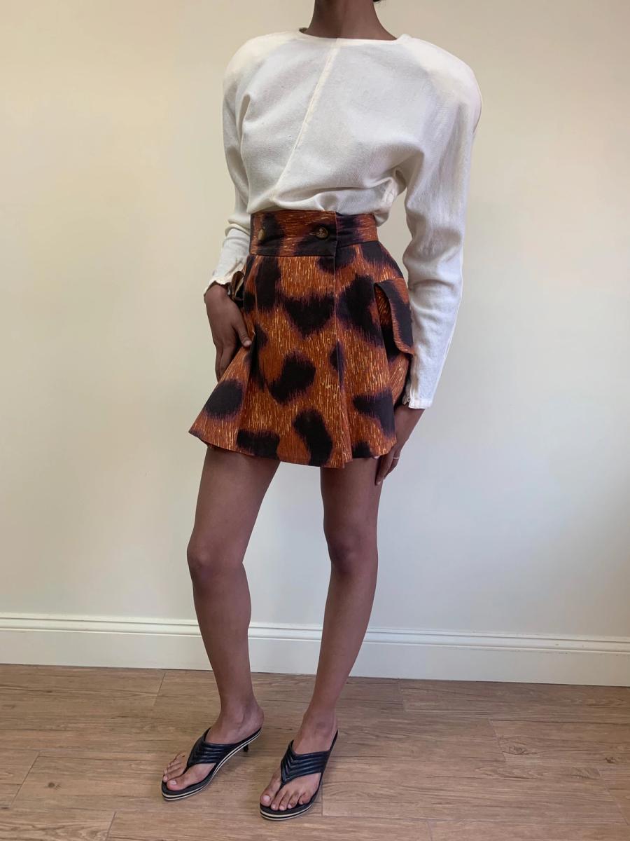 Vivienne Westwood Rare SS94 Café Society Cheetah Skirt product image