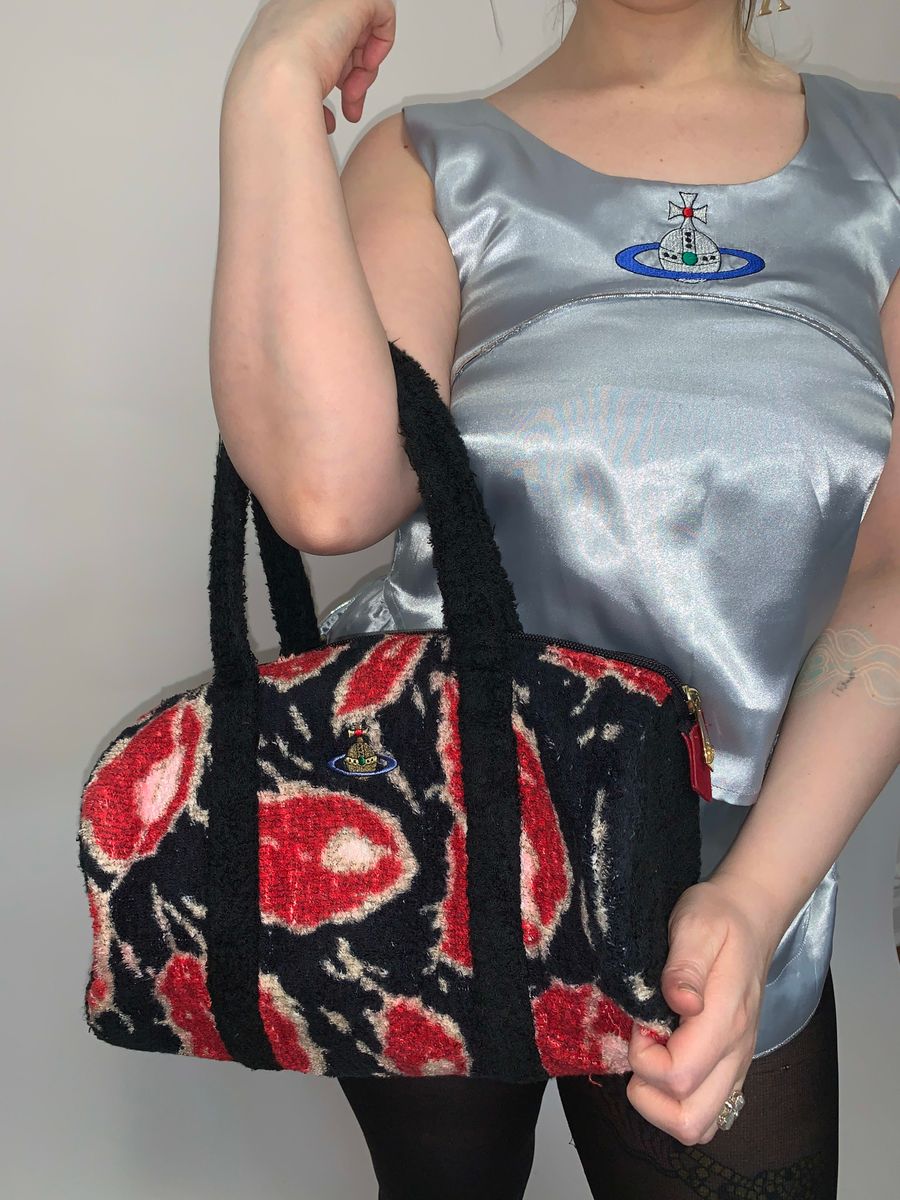 90s Vivienne Westwood Cheetah Terry Cloth Purse product image