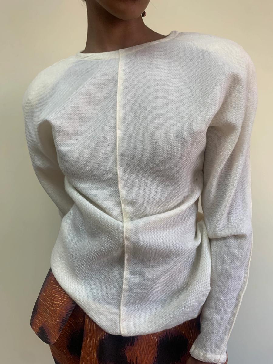 1980s Gianni Versace Dramatic Shoulder Blouse product image