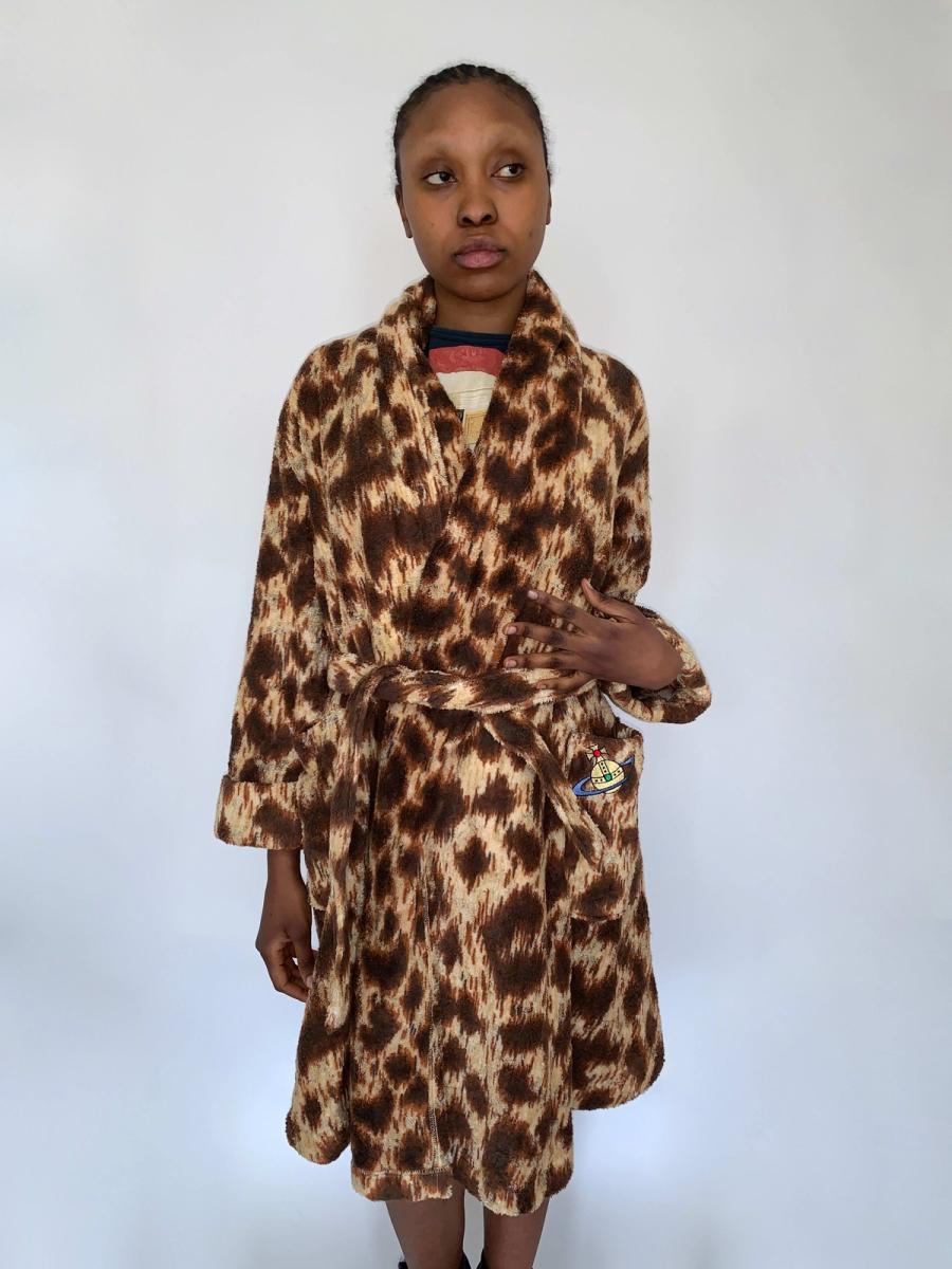 Vintage Vivienne Westwood Leopard Terrycloth Robe product image