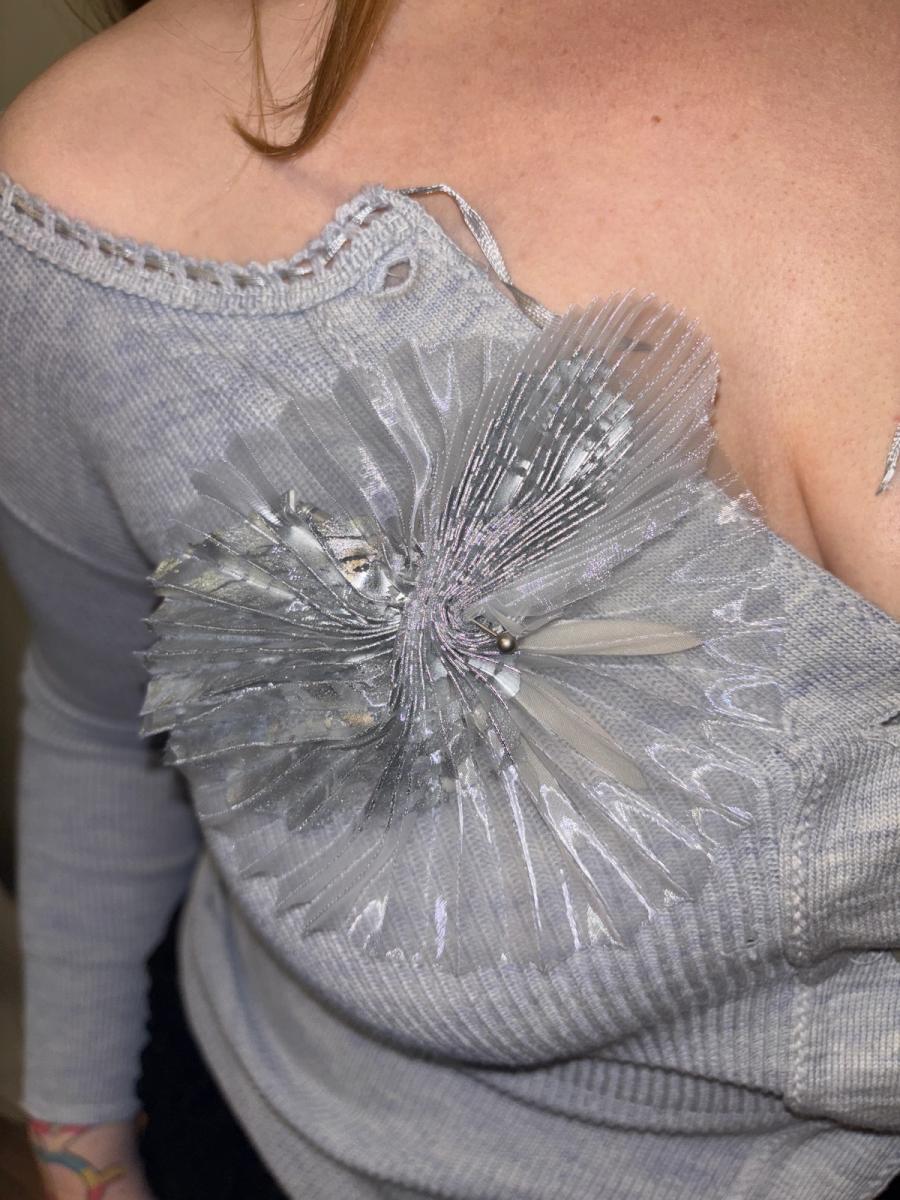 Issey Miyake Fete Silver Avant Garde Brooch product image