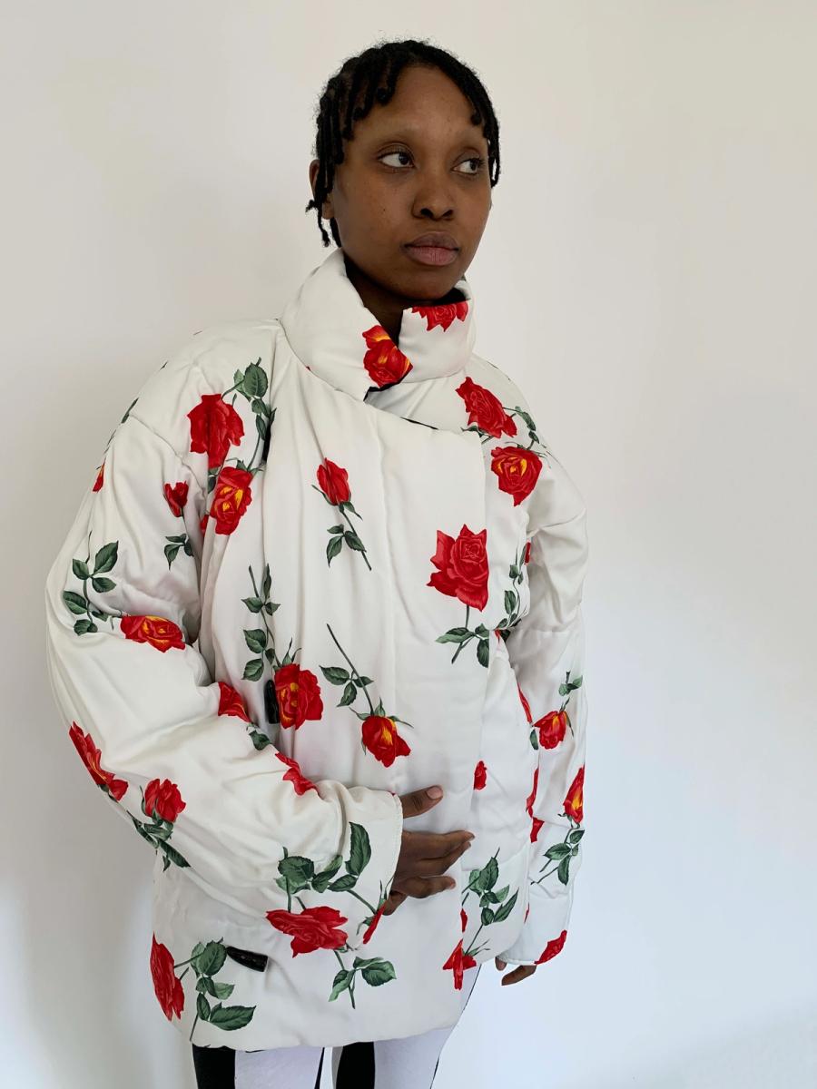 90s Norma Kamali Reversible Rose Jacket  product image