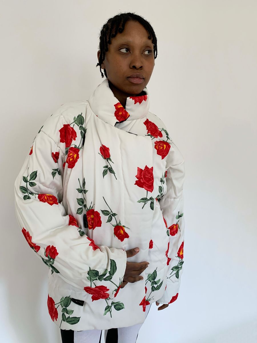 90s Norma Kamali Reversible Rose Jacket product image