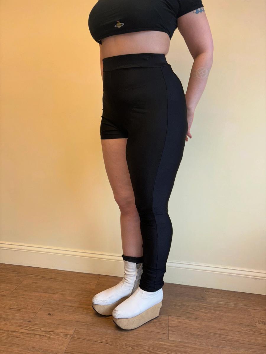 1980s Red or Dead Asymmetrical Leggings  product image