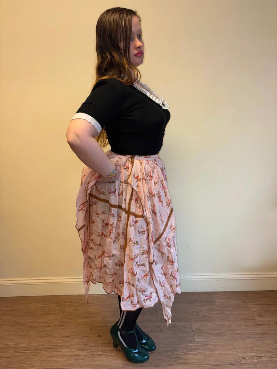 70s Laura Biagiotti Apron Signature Skirt product image