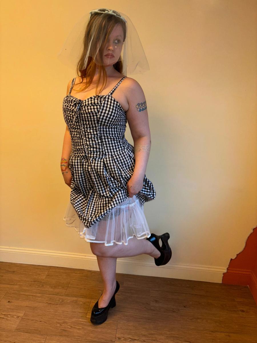 Vintage French Gingham Dress product image