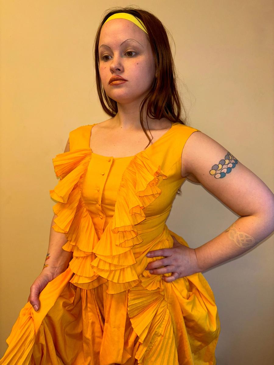 80s Chantal Thomass Yellow Top and Pants Set product image