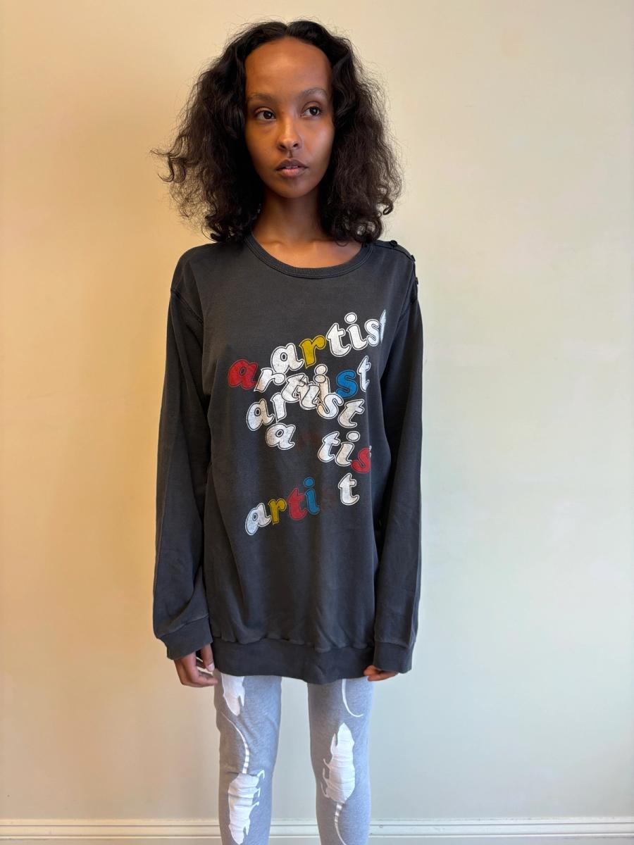 80s Sonia Rykiel "Artist" Sweatshirt Dress product image