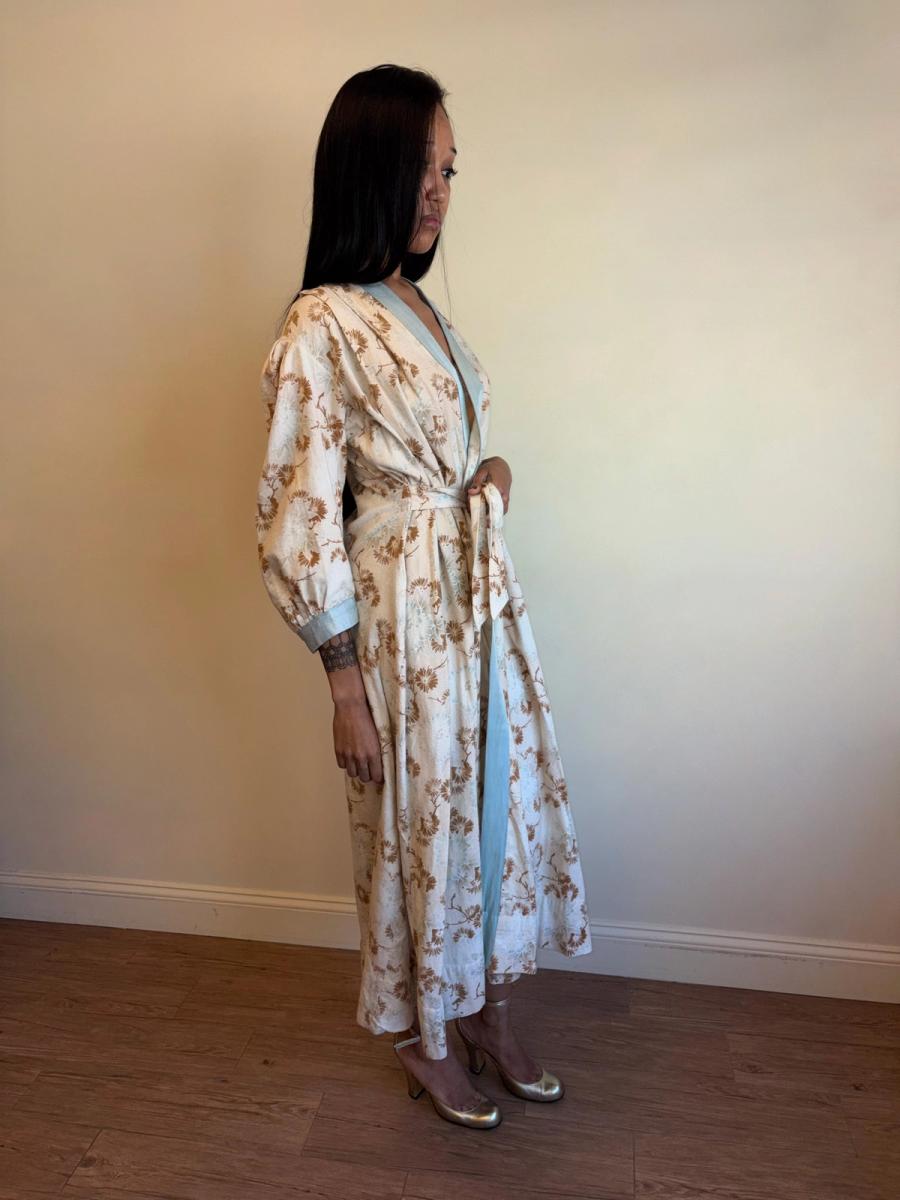 1890s or early 1900s Pastel Flannel Robe product image