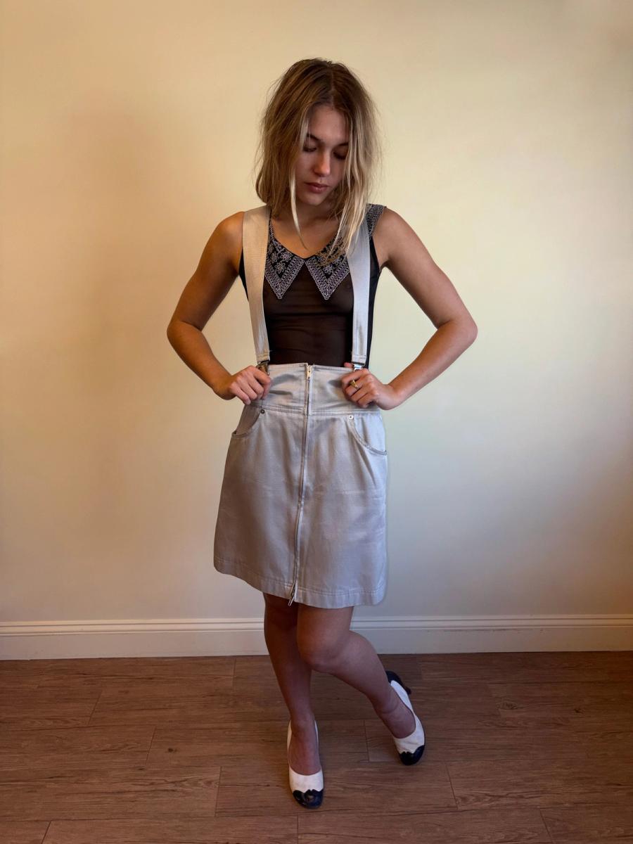 Vintage Claude Montana Suspender Skirt product image