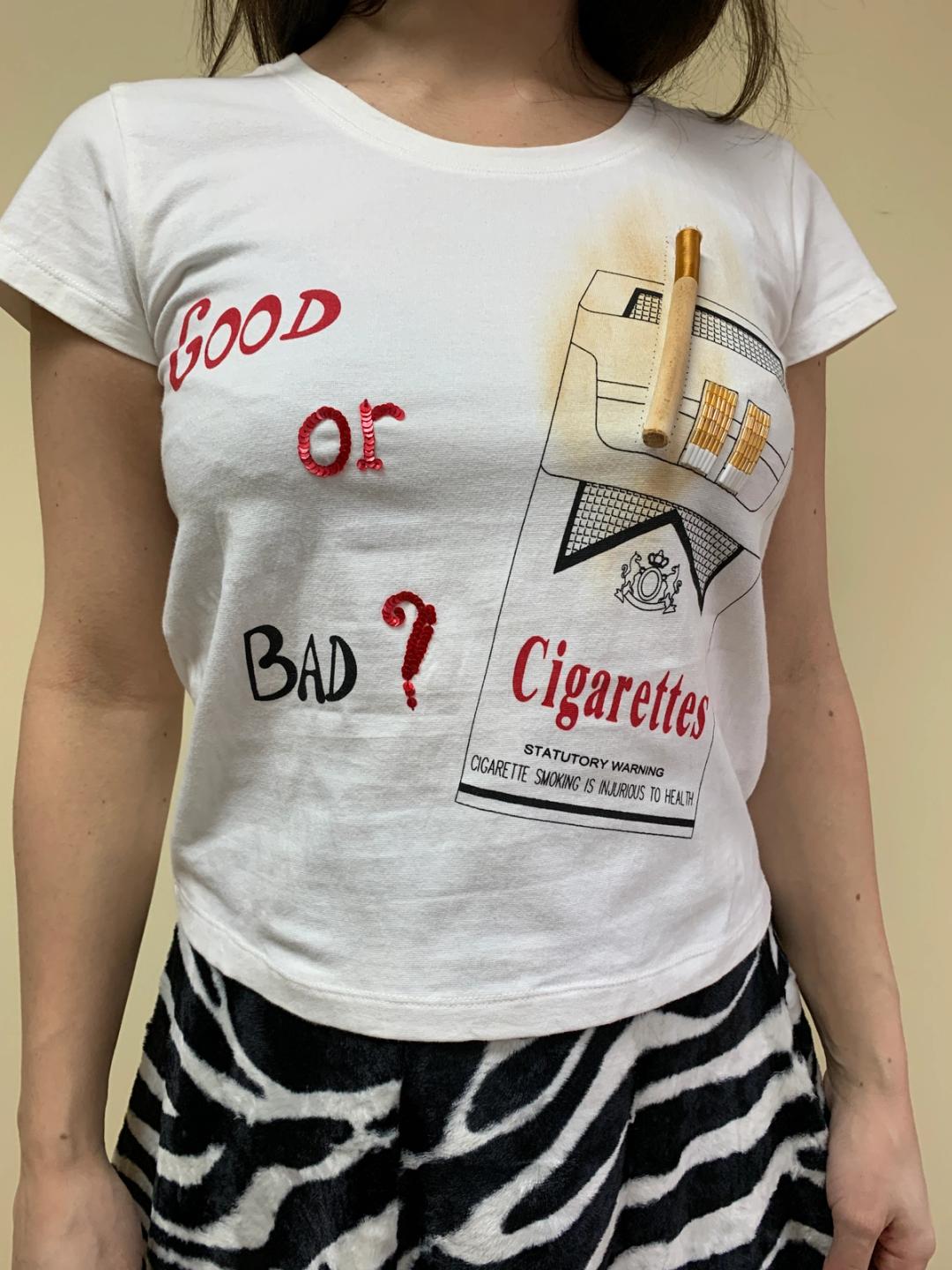 cigarette tshirt Vintage Chantal Thomass Dimensional Cigarettes T-shirt cigarette tshirt Vintage Chantal Thomass Dimensional Cigarettes T-shirt
