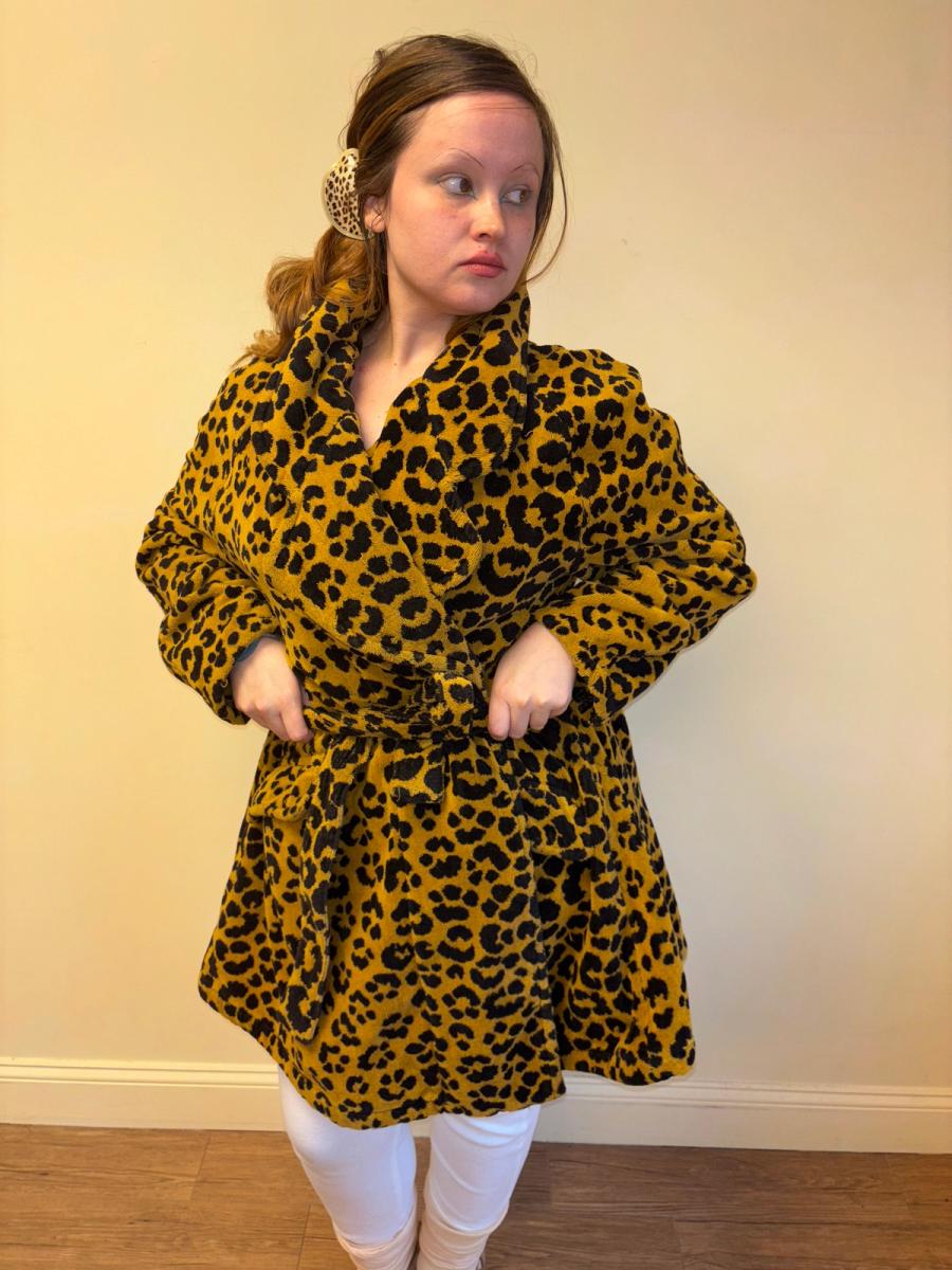 90s Chantal Thomass Leopard Print Robe Coat  product image