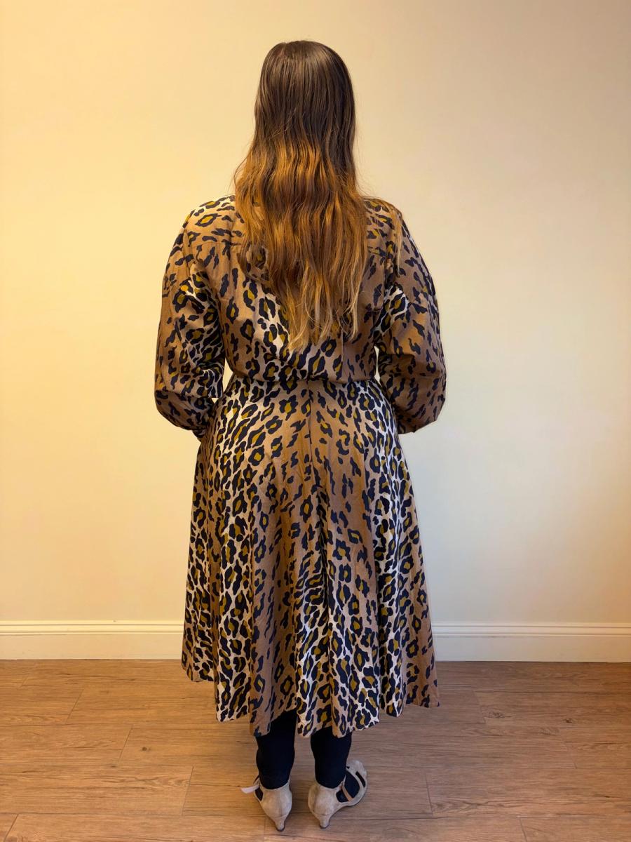 80s Norma Kamali Cheetah Print Dress product image