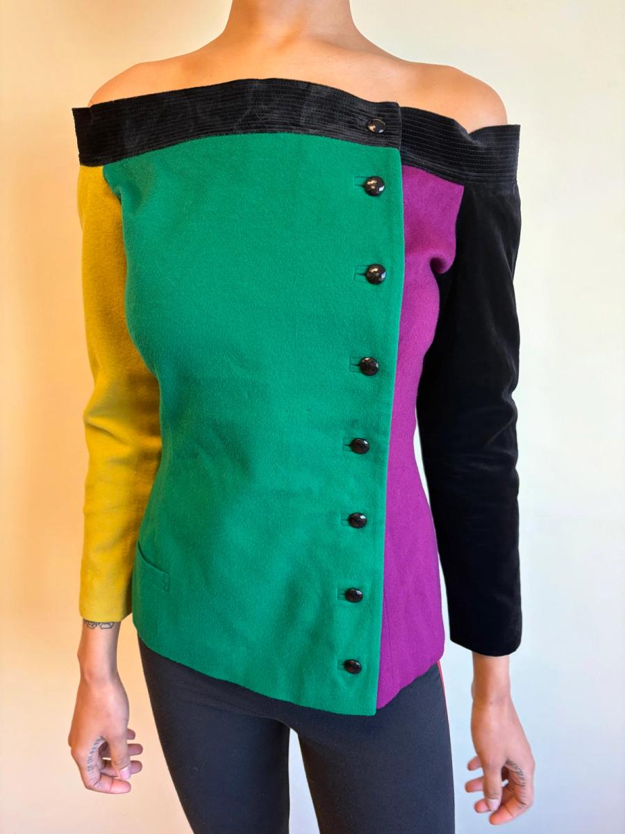 80s Gianni Versace Colorblock Jacket product image