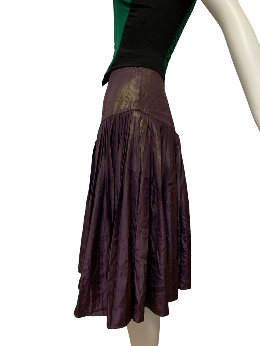 80s Norma Kamali Changeable Taffeta Skirt product image
