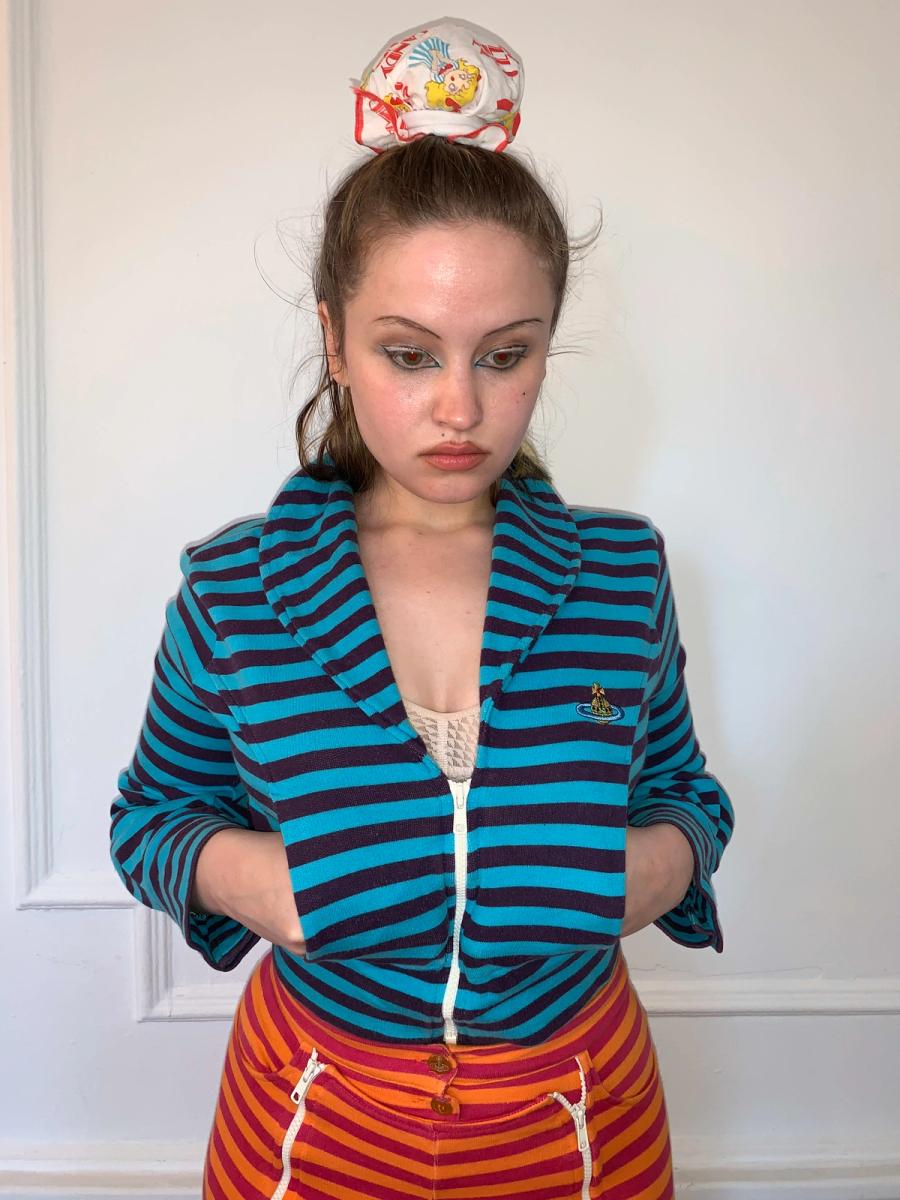 90s Vivienne Westwood Cropped Stripe Sweatshirt product image