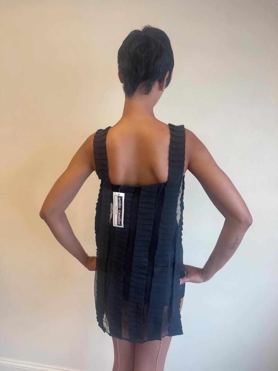 Emilio Cavallini Deadstock Micro-Mini Dress With Cape product image