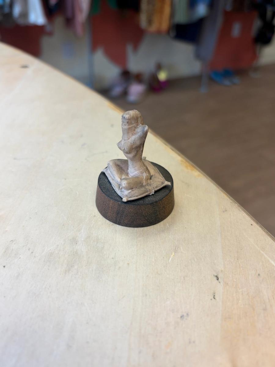 Midcentury Dancing Girl Crank Toy  product image