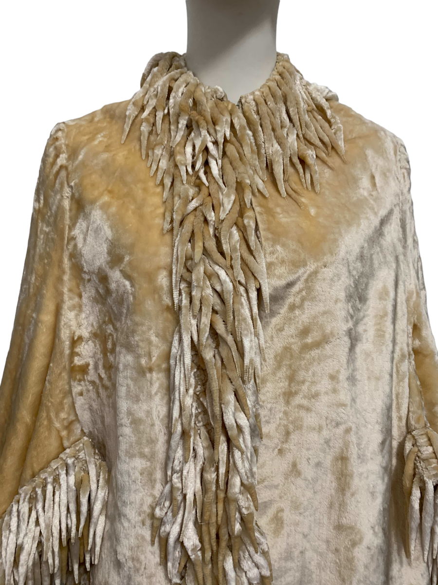 1880s Velveteen Mantle with Icicle Fringe product image