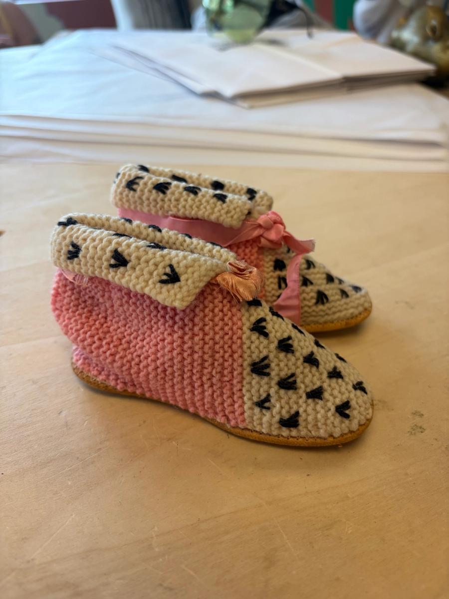 Victorian Knit Ermine Baby Boots product image