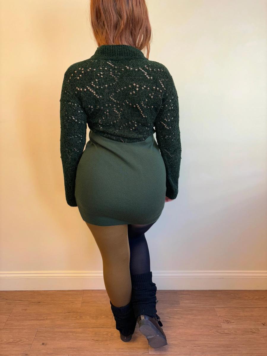 Vintage Chantal Thomass Green Chenille Dress product image